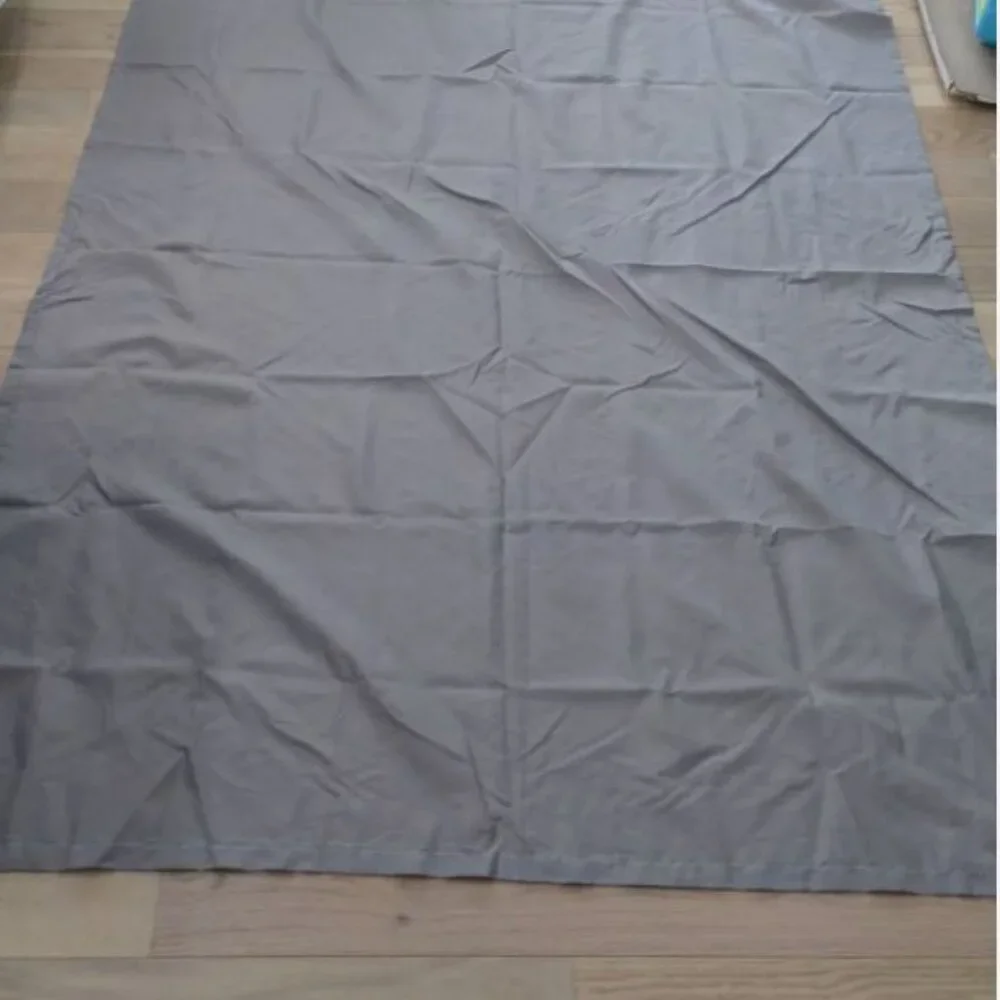 2 Pairs: IKEA Curtain VIVAN Gray Sheer Panel Window with Hardware Hemmed 79 x 55